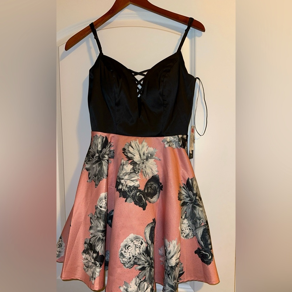 Black and pink dress